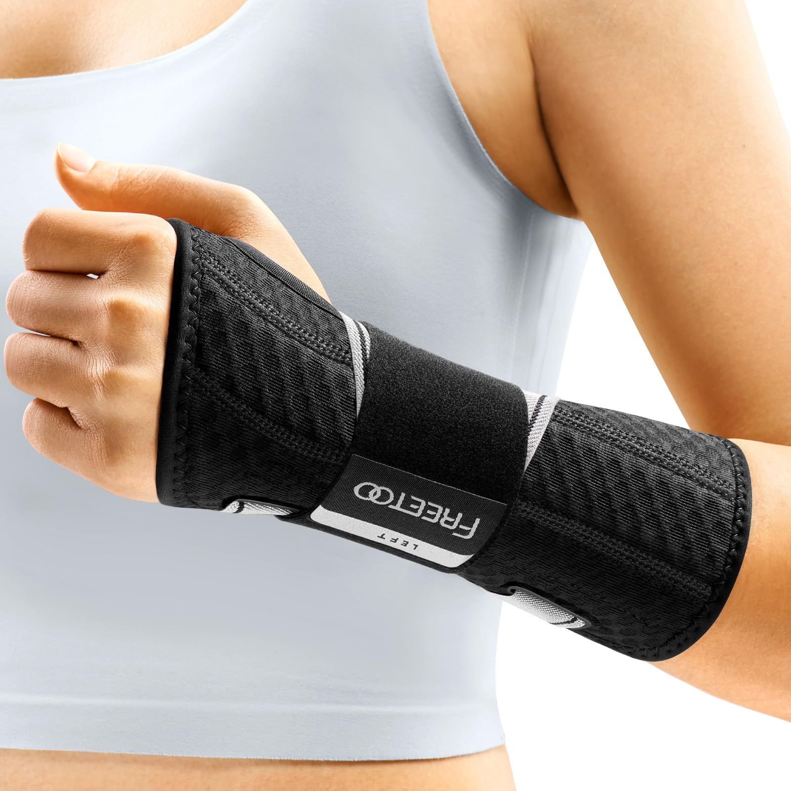 FREETOO Carpal Tunnel Wrist Brace Pro, Neutral Wrist Splint Wrist Support | Sing