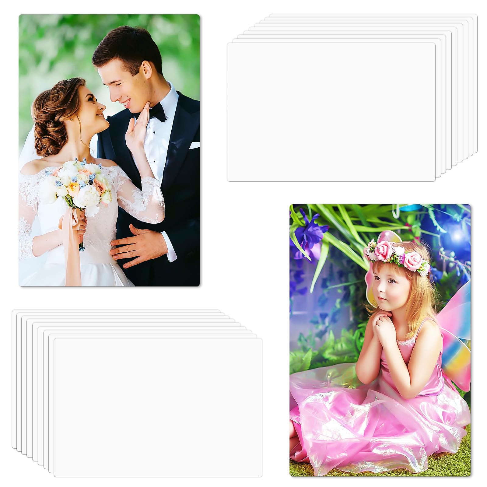 Beclumas 20 Pack 8''x10'' Sublimation Metal Photo Blanks, 0.45mm Aluminum Photo 