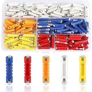 200Pcs European Automotive Fuse, Old Car Fuses Continental Fuses, Car Torpedo 5A 8A 10A 16A 25A for European Vintage Old Style Classic, Multicolor (2)