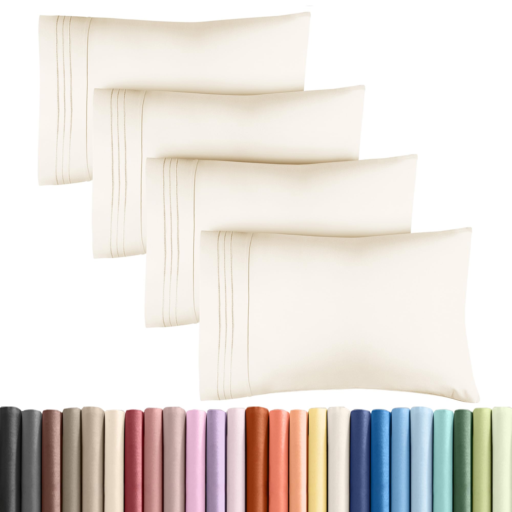 4 Pillow Cases - Queen Size - 4 Pillowcases - 4 Pillow Cases - 4 Pillow Cases - 