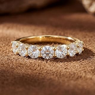 1pc Sparkle Seven Cubic Zirconia Engagement Wedding Band for Women Ring Sterling Silver Promise Material Eternity Valentine's Day Fine Ladies Jewelry Gift