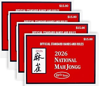 2026 NMJL Mah Jong Card Official Revision - Large Size - 4 Pcs | 2026 Edition，Hands and Rules