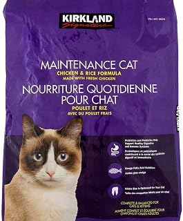 Kirkland Signature Dry Cat Food Chicken and Rice Formula for Cat Food Net Wt 9.07 Kg, 9.07 Kilogram