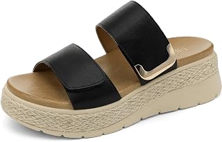UBFEN Sandali ortopedici da donna con zeppa e supporto per arco plantare