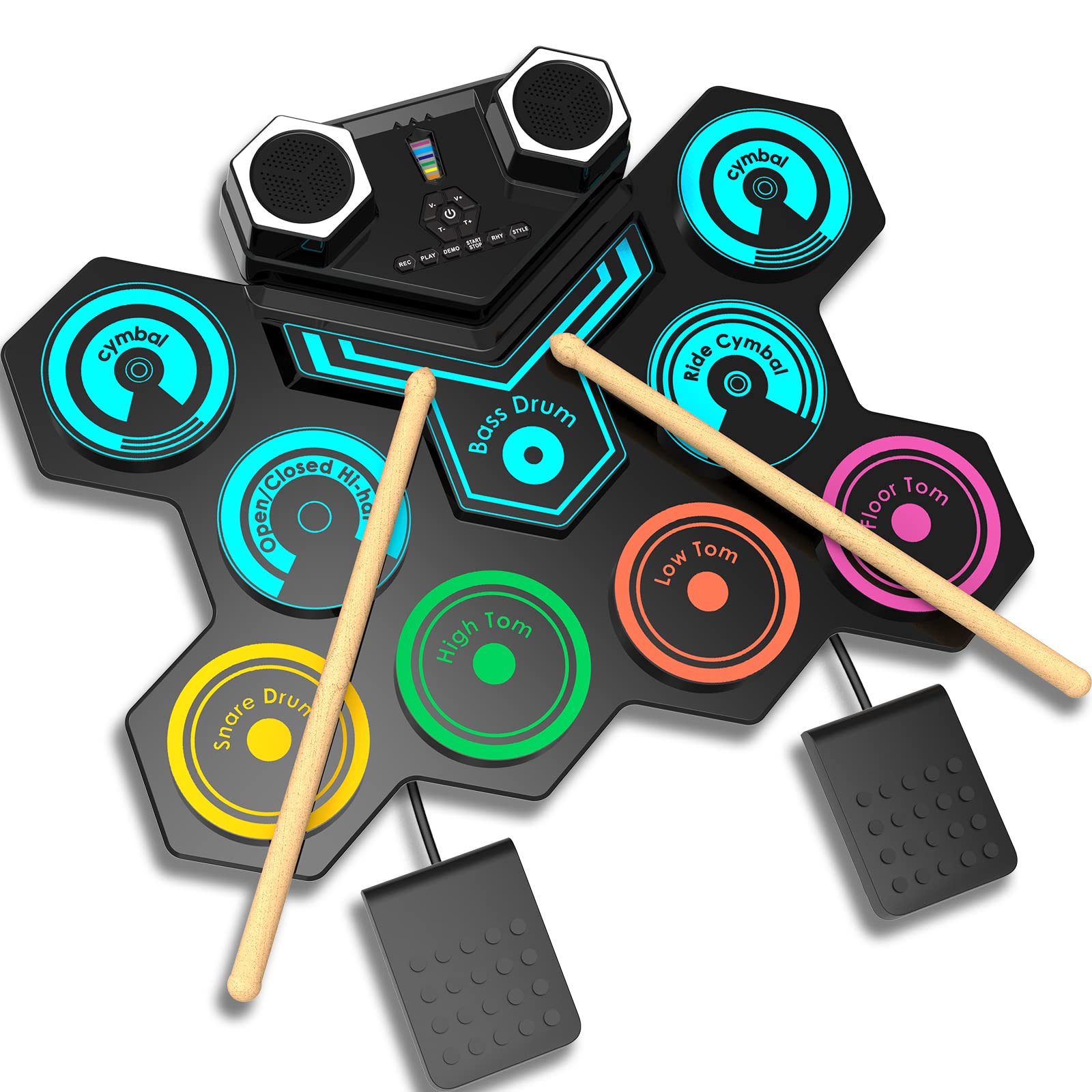 CNAPXAIA Portable Electronic Battery – Children's Battery with Built-in Stereo S