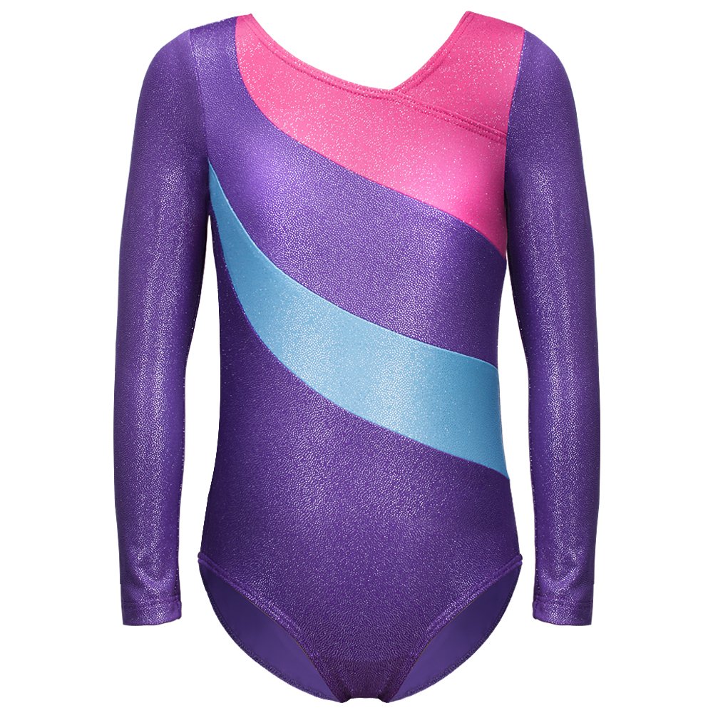XiaoMoSha Gymnastics Leotards for Girls Long Sleeve/Sleeveless Dance Leotard Spa