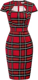 GRACE KARIN Women's Vintage Pencil Dress Short Sleeve Bodycon 1950s 39