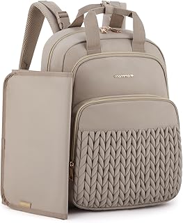 mommore Diaper Bag Backpack, Large Travel Baby Bag for Daily Essentials | Stylish Diaper Backpack for Toddler, Insulated Pockets, Changing Pad &amp; Stroller Straps for Outdoor Trip