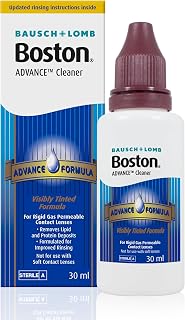 Boston Advance Cleaner, for RGP Lenses, 1 x 30 ml | Bausch + Lomb, Rigid Gas Permeable and Hard Contact Lenses, Visibly Tinted for Improved Rinsing, for RGP Lenses