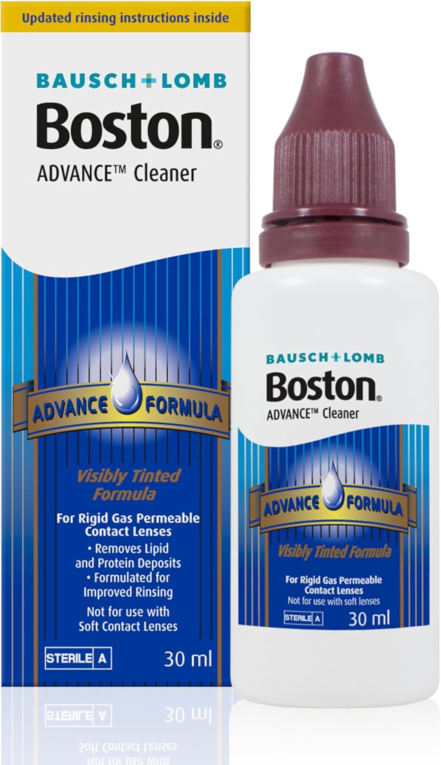 Boston Advance Cleaner, for RGP Lenses, 1 x 30 ml | Bausch + Lomb, Rigid Gas Per