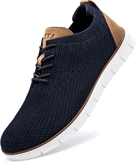 LEZTA Men's Shoes Elegant Sneakers Oxfords Breathable Mesh Sports Business Shoes Tennis Shoes Comfortable Walking Shoes
