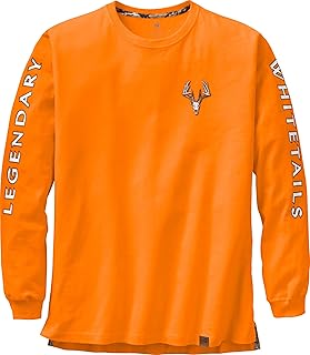 Legendary Whitetails Men's Long Sleeve T-Shirt Preshrunk 100% Heavyweight Cotton Graphic Tee 100% Heavyweight Cotton Preshrunk Long Sleeve tee with Graphic (Pack of 1)