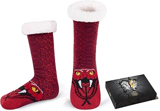 Non-Slip Socks Men Slippers Christmas Socks with Gift Box Warm Winter Socks for Home Thermal Fleece Funny Animal Socks