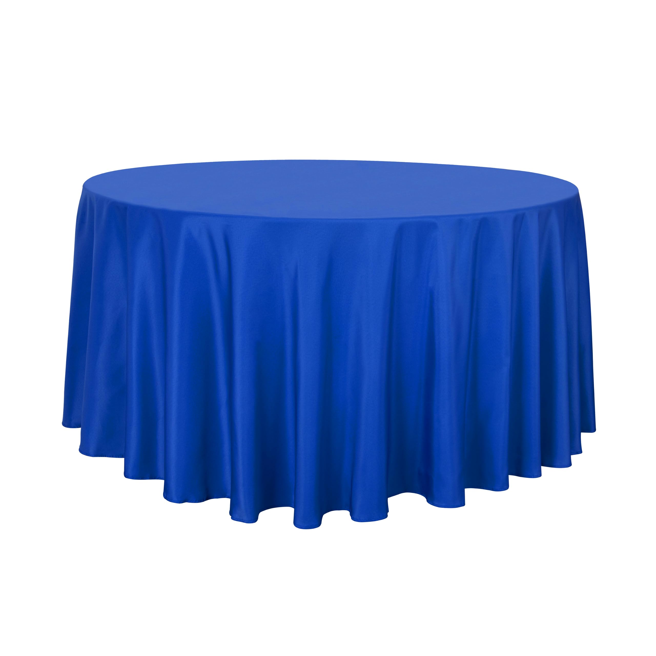 sancua Round Tablecloth, 108 Inch, Royal Blue