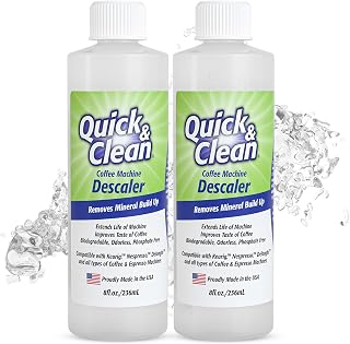 Quick & Clean 2-Pack Descaler (8 Total Uses) - Made in the USA - Descaling Solution for Keurig, Nespresso, Ninja, Delonghi, Coffee and Espresso Machines