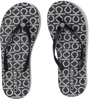 Calvin Klein Women's Sarminya Flip Flop, Black Mutli, 5