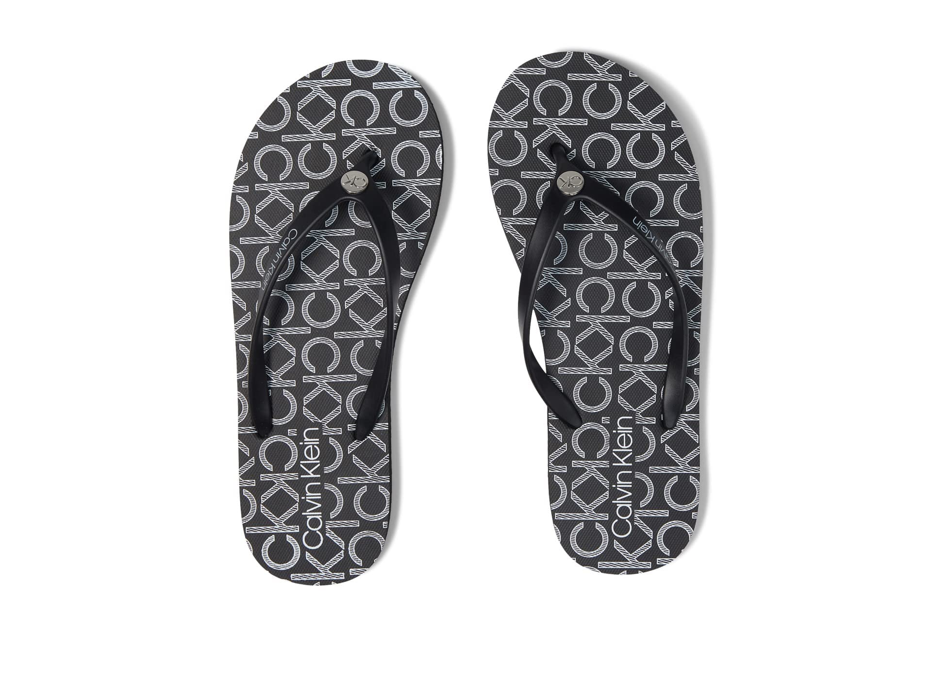 Calvin Klein Women's Sarminya Flip Flop, Black Mutli, 5