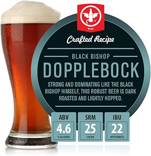 BrewDemon 2 Gal. Black Bishop Dopplebock Beer Recipe Kit - Makes a Wicked-Good 4.6% ABV Batch of Craft Brewed Beer