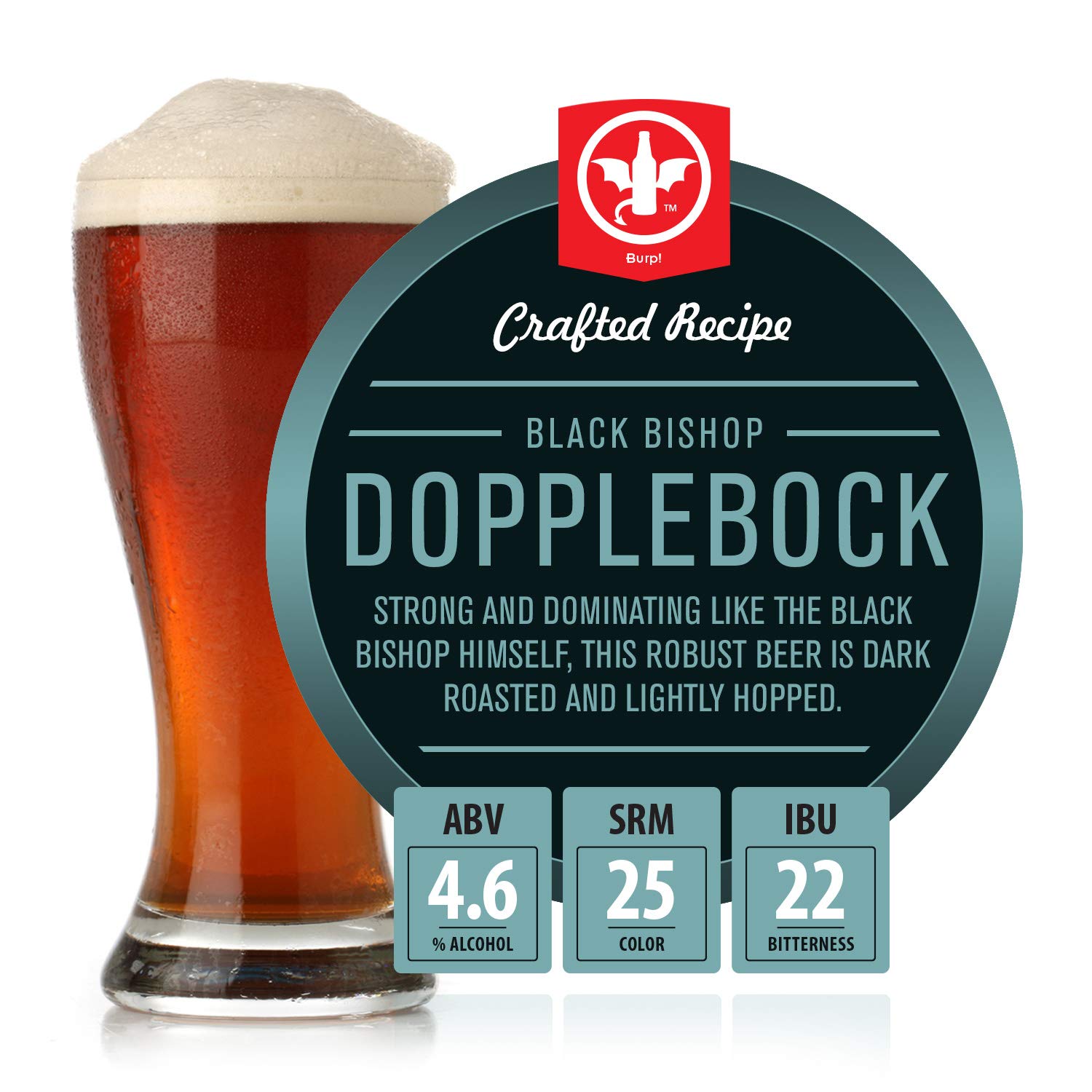 BrewDemon 2 Gal. Black Bishop Dopplebock Beer Recipe Kit - Makes a Wicked-Good 4