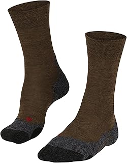 FALKE Men's TK2 Melange Hiking Socks Medium Cushioning Anti Blister Warm Mid-Calf Length Breathable Quick-Drying Climate-Regulating Odour-Neutralising Wool Functional Yarn 1 Pair