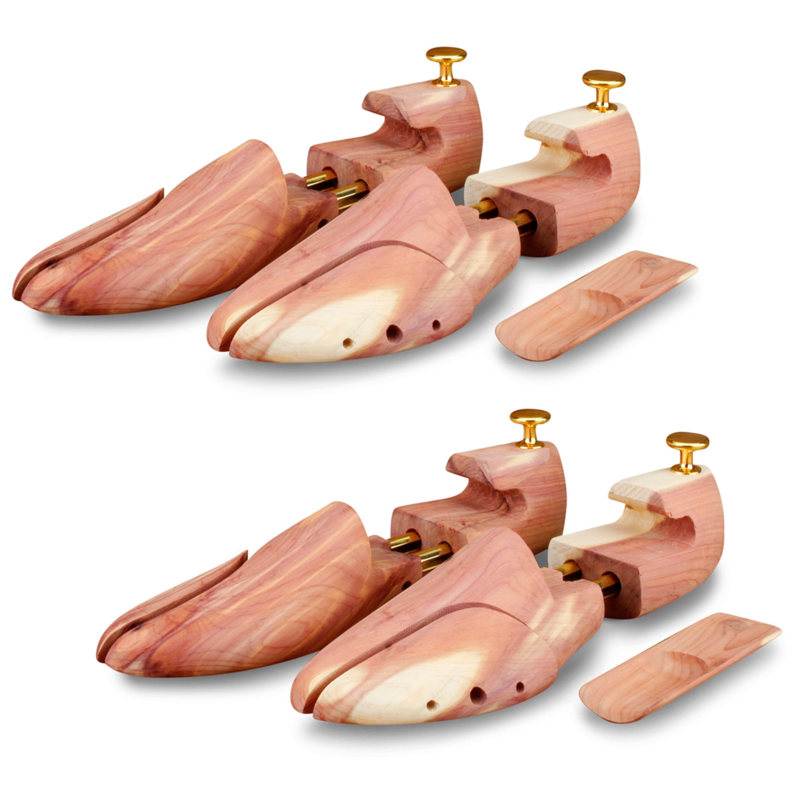 Langer & Messmer Cedar Wood Shoe Trees for Men and Women, Cedar Wood Shoe Horn I