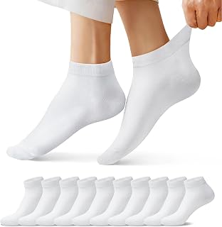 FALARY Pack of 10 Men's Short Cotton Sports Socks