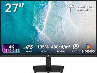 KEY TO COMBAT 27" 4K UHD Gaming Monitor 3840x2160@60Hz (Supports HDR400 IPS Panel ΔE<2 sRGB135% Adobe RGB 107% DCI-P3 100% Color Gamut Volume 400nit VESA Compatible HDMI 2.0*2 DP1.4 1 Tiltable KTC Monitor H27P27