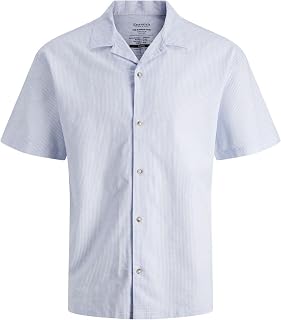 JACK & JONES Herren Jjlinen Resort Shirt Ss Hemd (1er Pack)