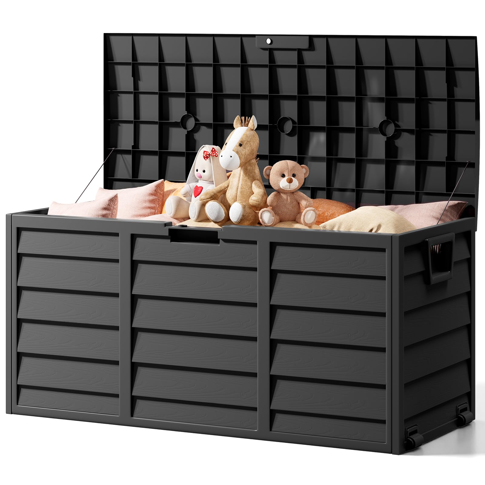 The Fellie Garden Storage Box with Wheels, 290L Lockable Garden Storage Boxes Wa