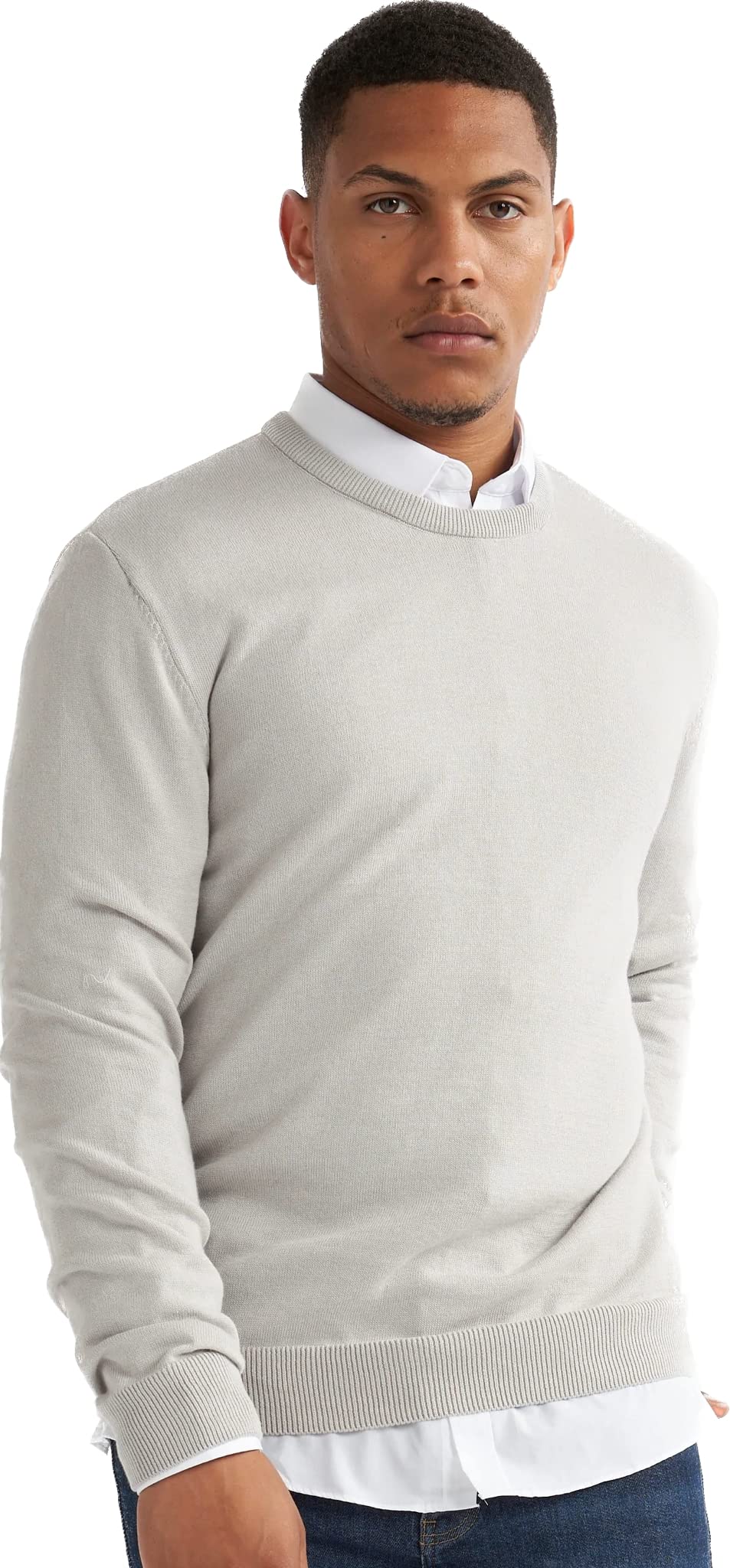 Men`s Crewneck Jumper 100% Cotton Premium Quality Soft Touch Long Sleeve Pullove