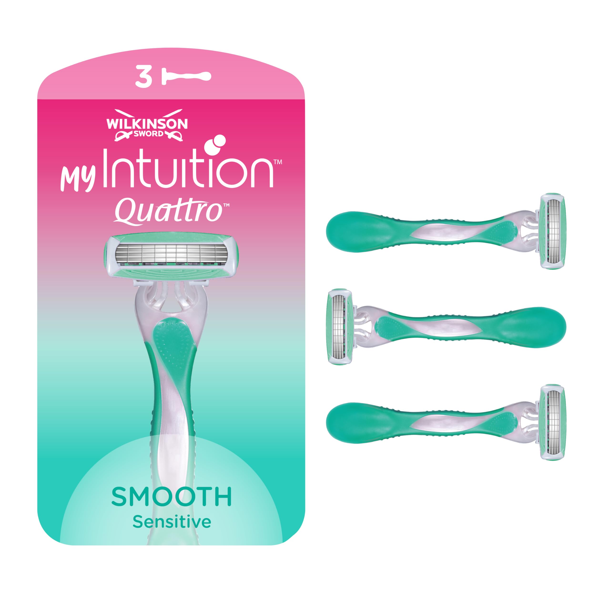Wilkinson Sword My Intuition Quattro Women's Disposable Razors x 3 | myIntuition