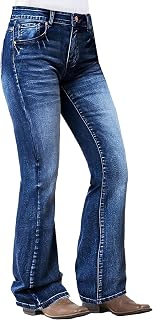 Flamingals Low Rise Boot Cut Butt Lifting Western Pants Jeans for Women