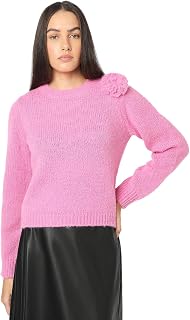 VERO MODA Vmadia LS O-Neck Flower Pullover Ga Women's Knitted Sweater