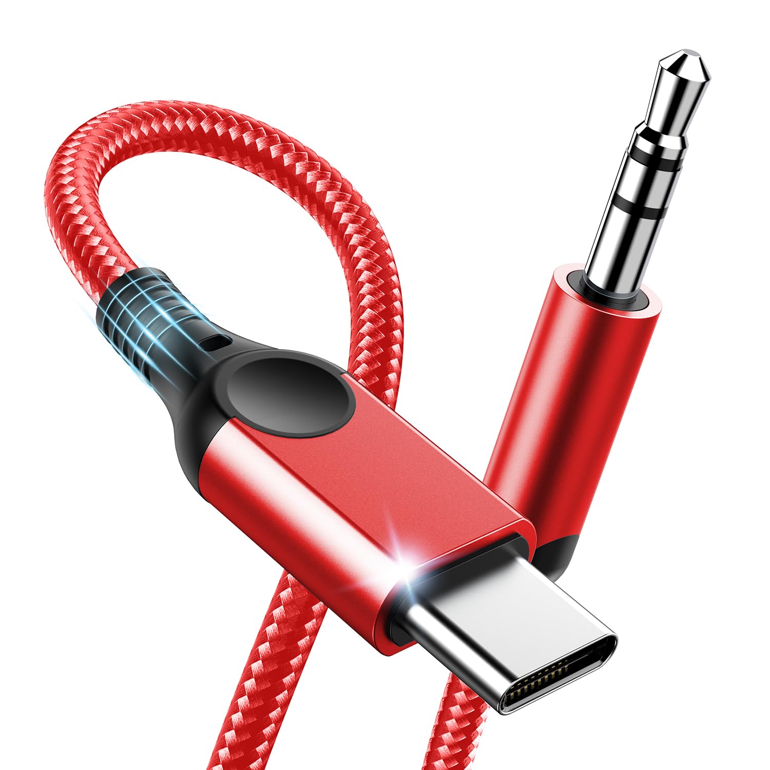 Aux to USB C Audio Cable [4FT], Type C to 3.5mm Aux Cord Hi-Fi DAC Headphone Jac