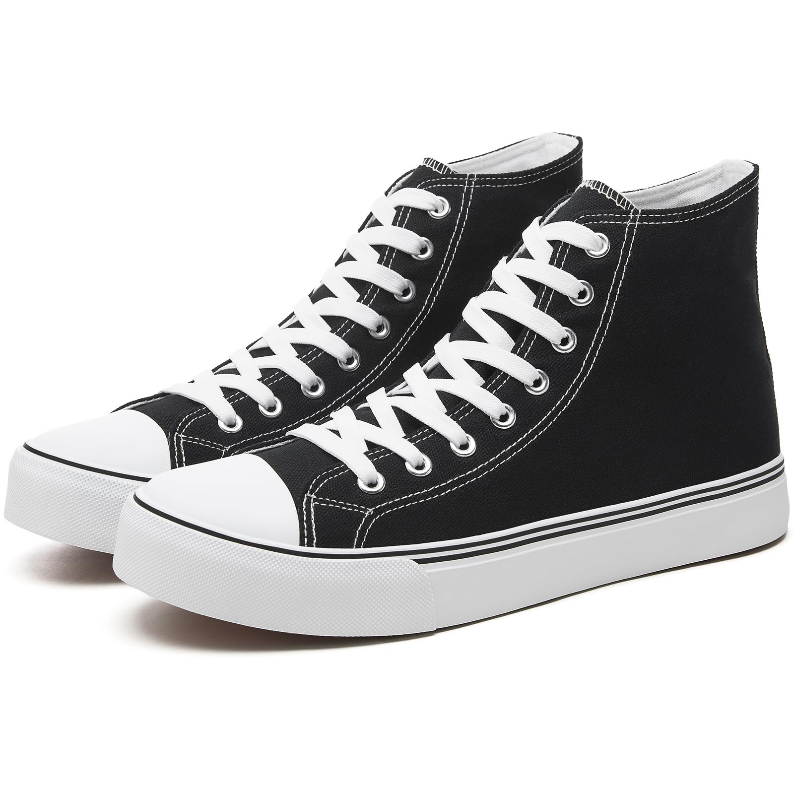 yageyan Men’s High Top Canvas Sneakers Fashion Lace up Walking Shoes Casual Clas