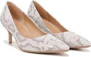 Naturalizer Everly Women's Pumps, White Leather With Snake Pattern, 36 EU