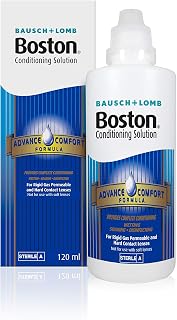 Boston Advance Conditioning Solution, for RGP Lenses, 1 x 120 ml | Bausch + Lomb, Rigid Gas Permeable and Hard Contact Lenses, for RGP Lenses, Cushions & Rehydrates for Comfortable Wear