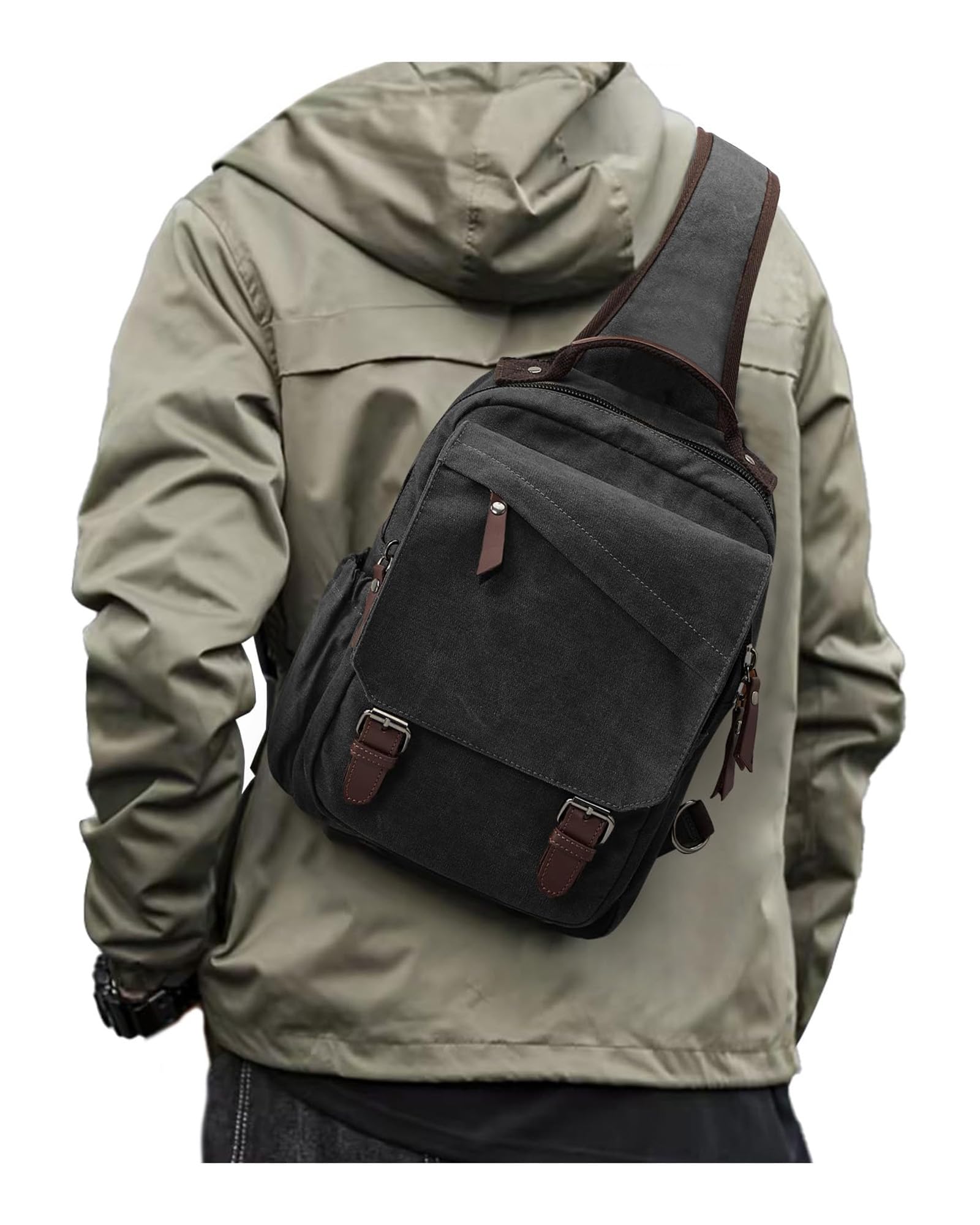 Messenger bag for Men,Small Sling Crossbody Backpack Shoulder Bag for Men Women,