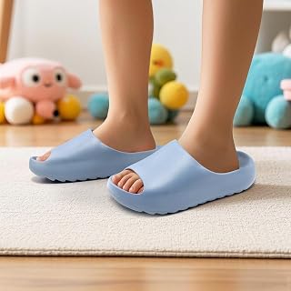 Kids Cloud Slippers for Boys Girls Soft EVA Slippers Quick Dry Bath Slippers Beach Pool Sandals Blue