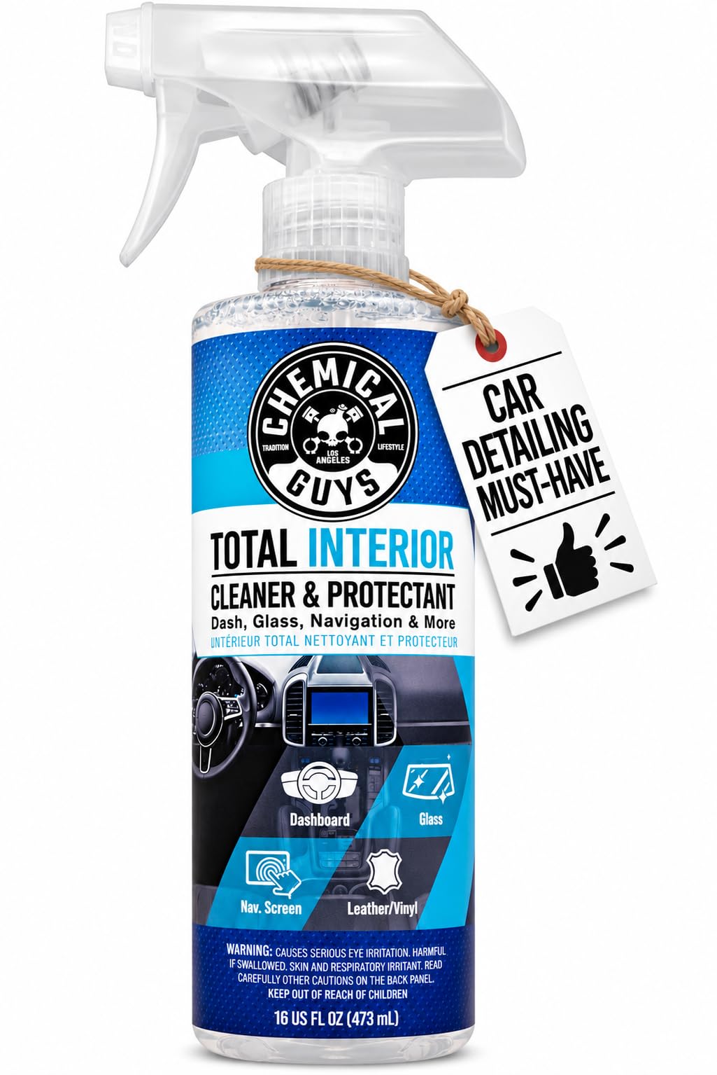 Chemical Guys, Total Interior Cleaner & Protectant, Leather & Vinyl, 16 oz | Cle