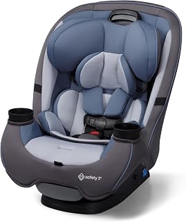 Safety 1st Grow and Go All-in-One Convertible Car Seat - Alaskan Blue | Rear-Facing 5-40 lb, Forward-Facing 30-65 lb & Belt-Positioning Booster Seat 40-100 lb; QuickFit 3-in-1 Car Seat