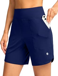 G Gradual Women's Athletic Shorts 6" High Waisted Casual Shorts for Women