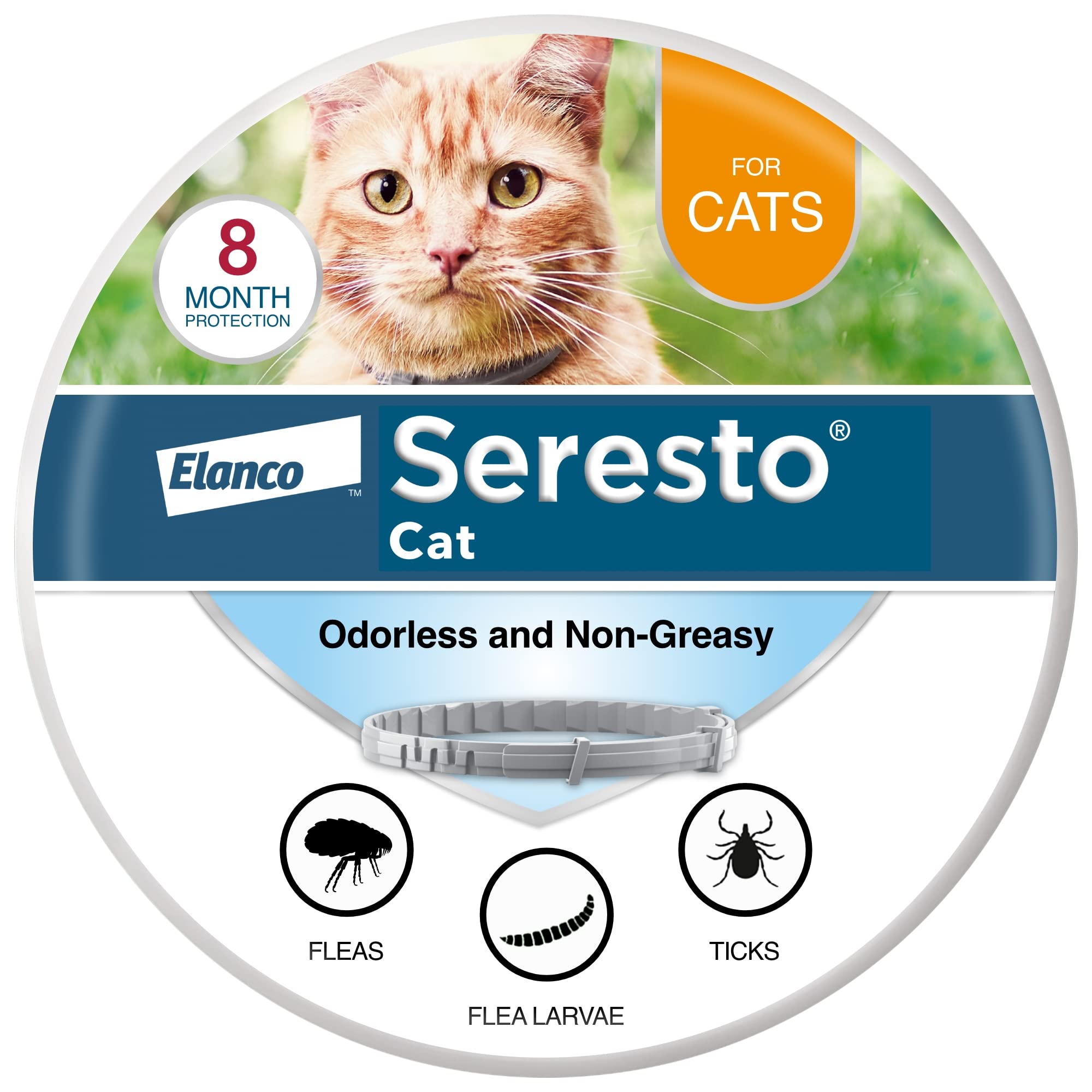 Seresto 8-Month Flea & Tick Collar for Cats & Kittens, 1ct