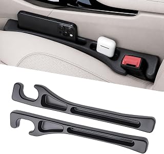 MTABCTY Car Seat Gap Filler Organizer 2 PCS Black Universal Seat Gap Plug Blocker Anti-Drop Console Catcher Phone Keys Storage for Car Truck SUV Auto Accessories Style2