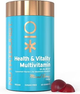 Nutriburst Health & Vitality Multivitamin • Vegan & Sugar Free Gummies
