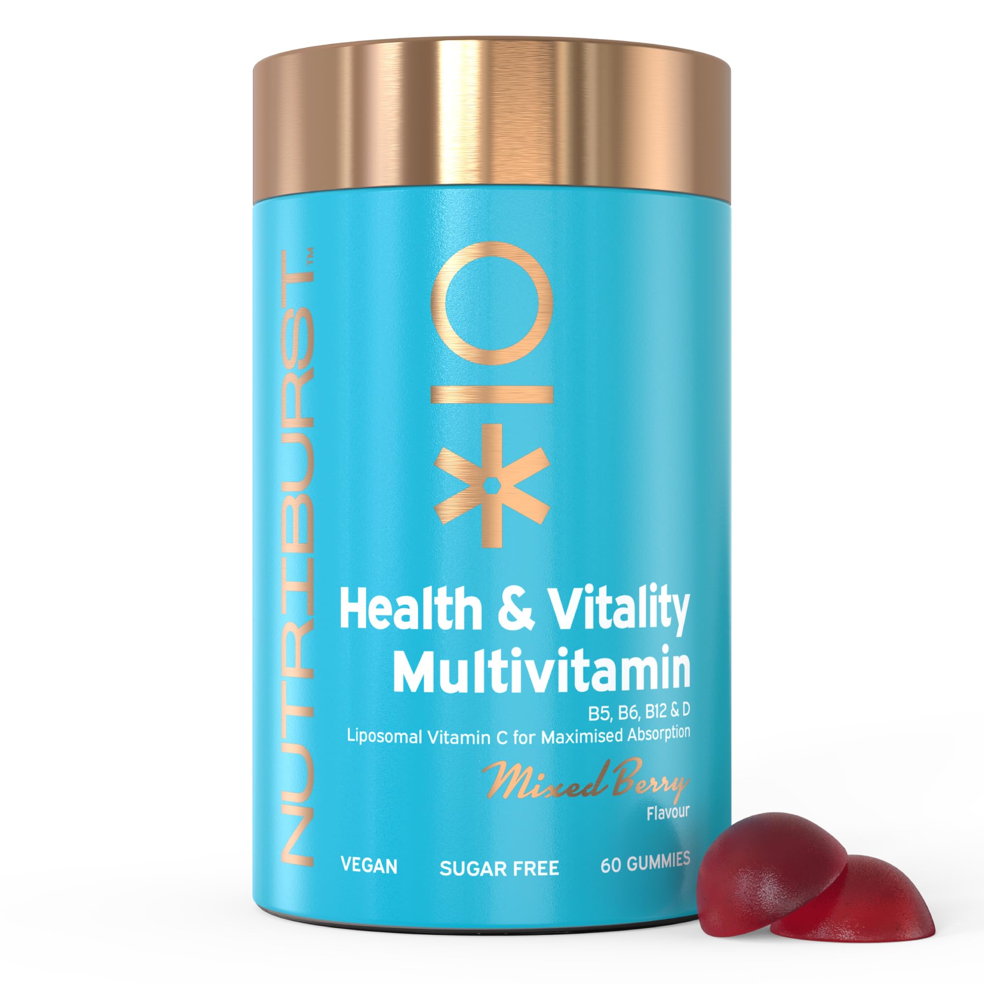 Nutriburst Health & Vitality Multivitamin • Vegan & Sugar Free Gummies