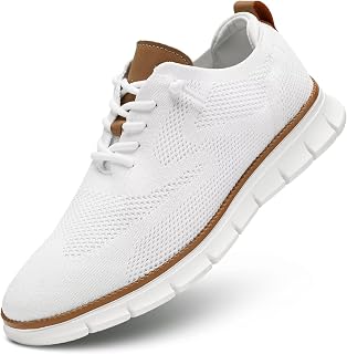 Men's Casual Dress Shoes Fashion Walking Sneakers Mesh Business Oxfords Work Lightweight Soft Sole