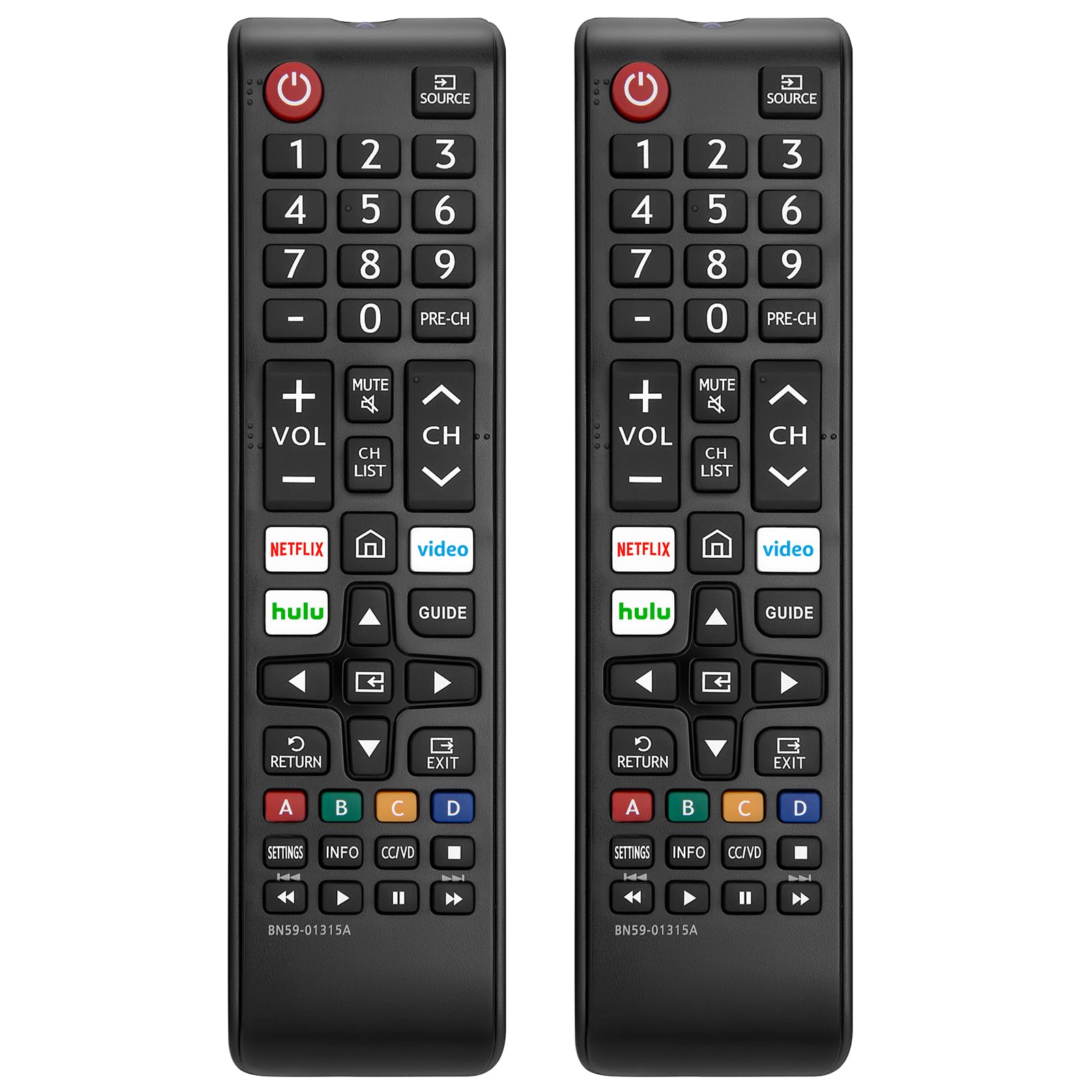 【Pack of 2】 New Universal Remote for All Samsung TV Remote, Replacement Compatib