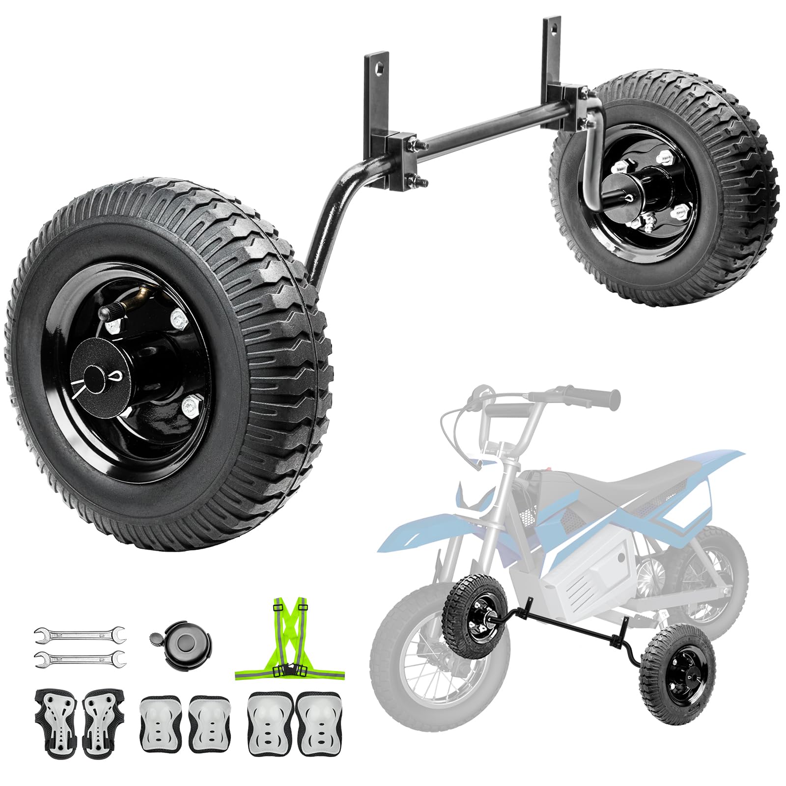 FRP Dirt Bike Training Wheels for 49cc 50cc Kids, Universal Fit for Razor MX125 