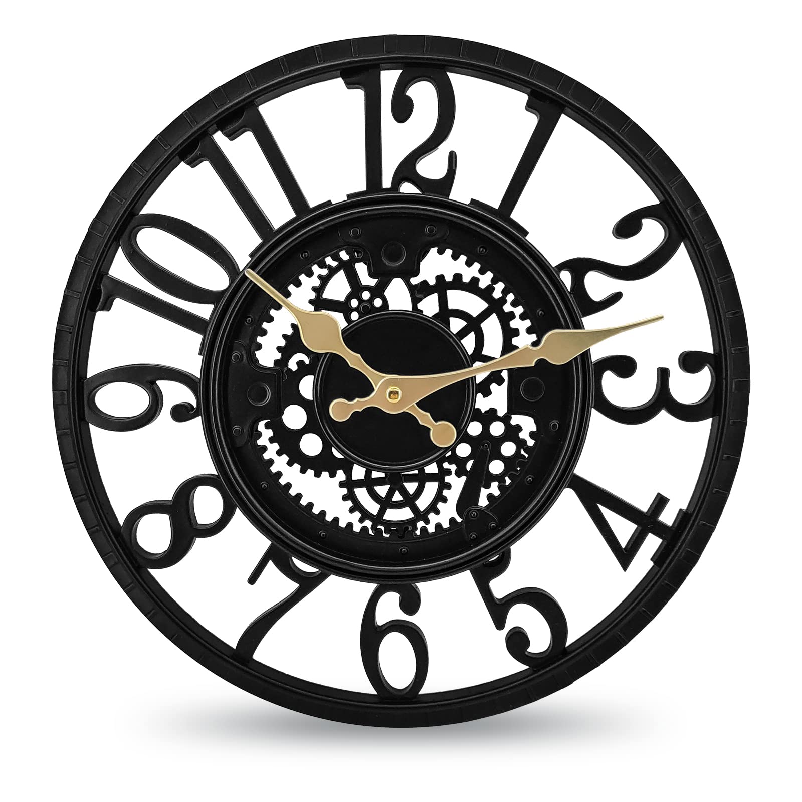 12-Inch Indoor or Outdoor Wall Clock Waterproof Outside Clock, Decor Clock for P